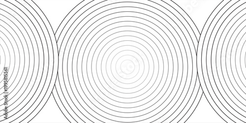 Black concentric circle set. Sonar or sound wave ring collection. Dotted and linear epicentre, target, radar icon concept. Ripple radial signal or vibration elements.