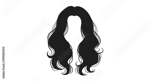 silhouette of a woman free hair style.