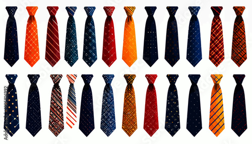 Variety of colorful mens neckties.