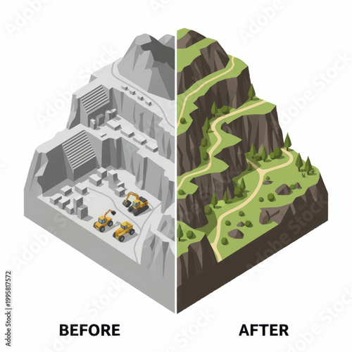 Before and After Comparison of Landscape Transformation.