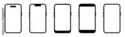 Tableau sur toile Smartphone frame mockup set