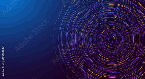 Futuristic abstract design with swirling colorful lines creating a mesmerizing vortex, symbolizing dynamic data streams and technological advancement