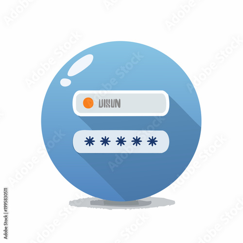 Online access control login form user interface icon