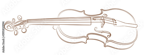 The Sketch of a classical variety violin.