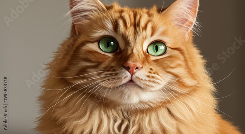 Majestic Orange Tabby Cat Portrait.