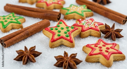Christmas cookies with star anise.