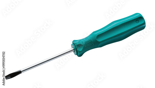 Canvastavla Green plastic handled steel flathead screwdriver tool