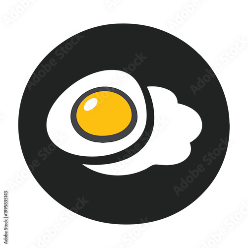 Fried Egg Minimalist Icon