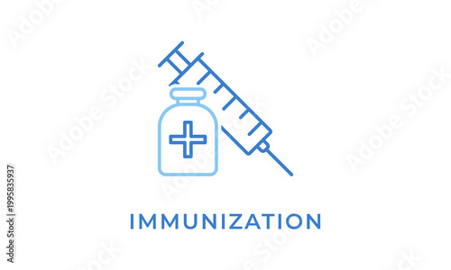 Immunization vector icon isolated on white background