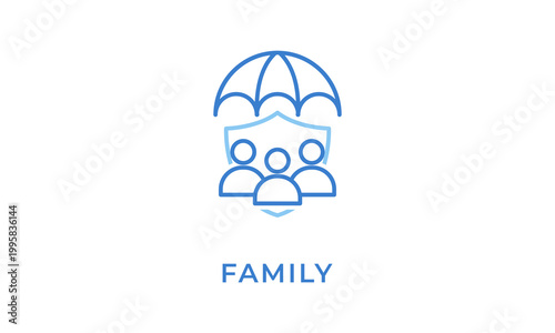 Family vector icon isolated on white background