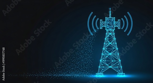 Low poly telecommunication tower transmitting signals low poly world telecommunication and information society day with internet of low poly world telecommunication and information society day