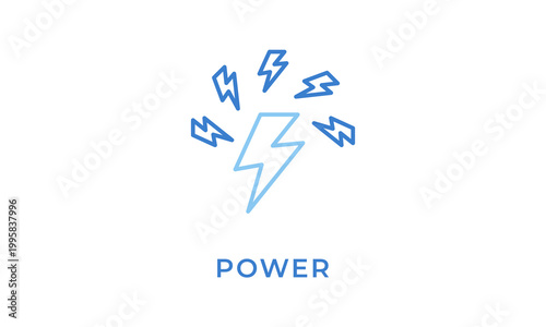 Power  vector icon isolated on white background