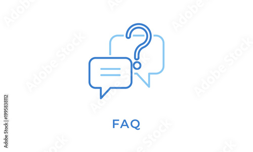 Faq vector icon isolated on white background