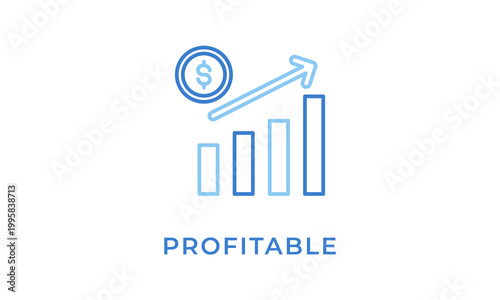 Profitable vector icon isolated on white background