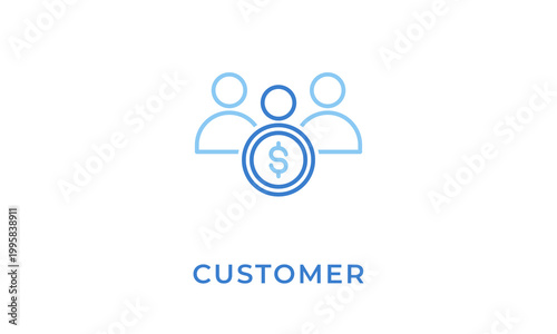 Customer  vector icon isolated on white background