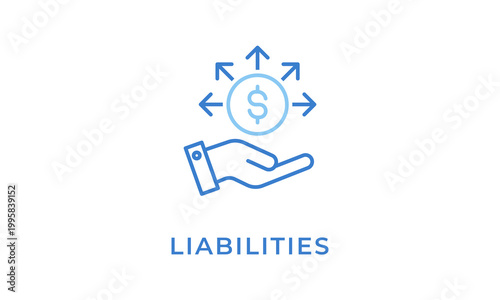 Liabilities vector icon isolated on white background