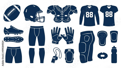 American Football Gear and Uniform Accessories Collection