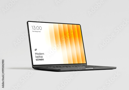 Perspective View Laptop Mockup