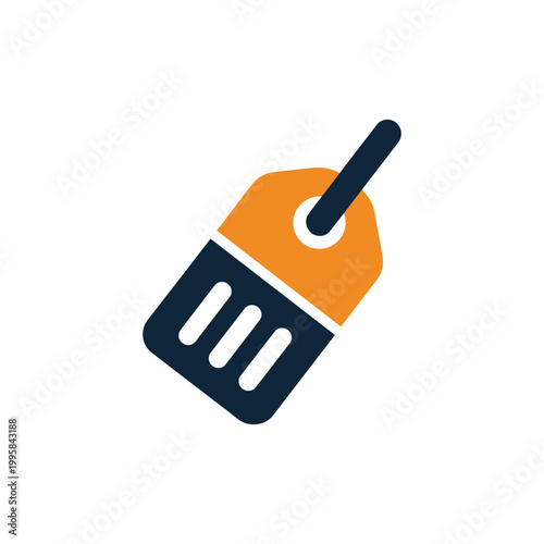 Orange and black walkie talkie illustration with vibrant colors and modern flat design style for communication