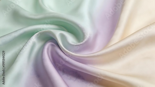 Bilde på lerret Soft fabric swirl in pastel colors