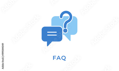 Faq vector icon isolated on white background