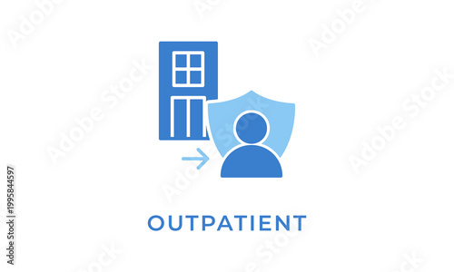 Outpatient vector icon isolated on white background