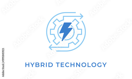 Hybrid Technology vector icon isolated on white background