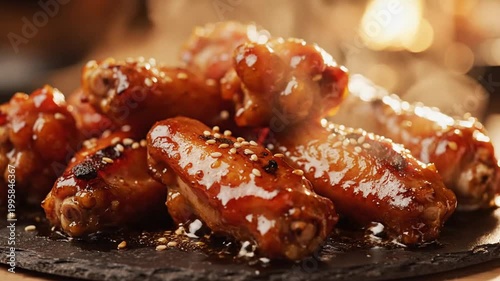 Delicious Glazed Chicken Wings - A Culinary Delight.