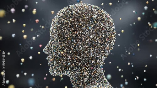 Digital Mind - Conceptual Visualization of Memory Loss and Cognitive Decline.