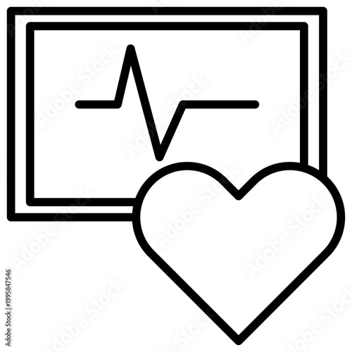 Ekg Outline Icon