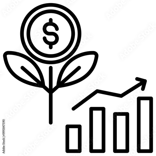 Growth Outline Icon