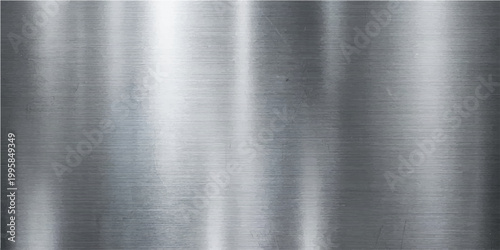 A sleek, brushed metal surface, rendered with photorealistic detail, reflecting light and texture in a captivating display of industrial elegance.
