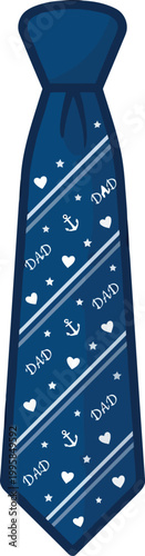 Isolated blue necktie with pattern a formal accessory for professional or special occasions