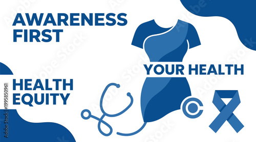 Awareness graphic emphasizes health equity and the importance of prioritizing personal wellness through clinical support.
