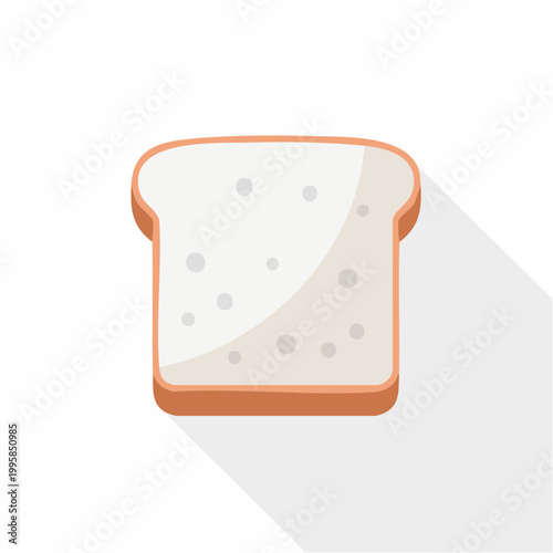 Slice of White Bread with Shadow