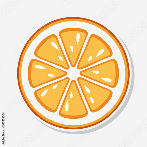 Stylized Orange Slice Icon
