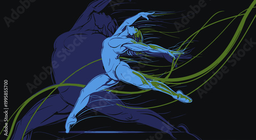 Athlete in Motion Running Fast.