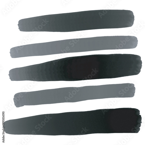 Set of paint brush strokes