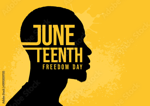 Juneteenth freedom day banner -   vector illustration