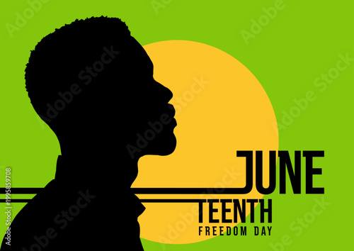 Juneteenth freedom day banner -   vector illustration