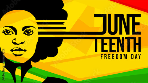 Juneteenth freedom day banner -   vector illustration