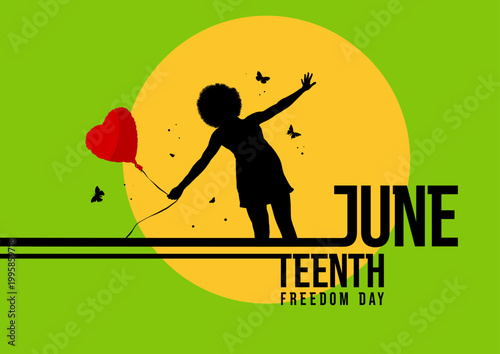 Juneteenth freedom day banner -   vector illustration