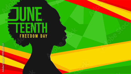 Juneteenth freedom day banner -   vector illustration