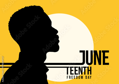 Juneteenth freedom day banner -   vector illustration