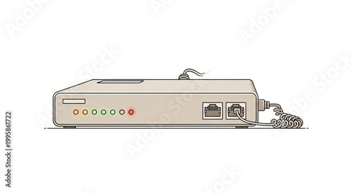 Minimalist vector external dial-up modem