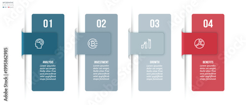 Template with step business infographic or option design.
