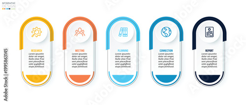Business concept infographic template with option.
