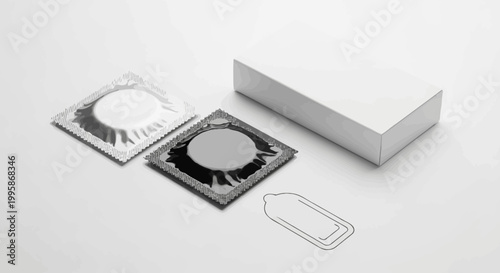 Condom Packaging and Protection Concept