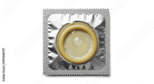 Single Condom In Foil Wrapper, Safe Sex Protection, Health Care