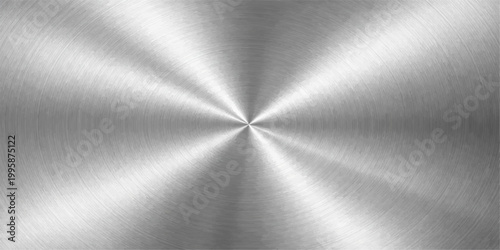 Tableau sur toile A polished silver brushed metal texture features a smooth stainless steel surfac
